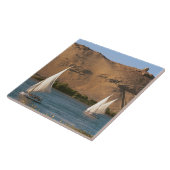 エジプト、アスワン、ナイル川、フェルッカ帆船、 タイル (側面)