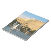 エジプト，アスワン，ナイル川，フェルッカ帆船， 2 ノートパッド (回転)