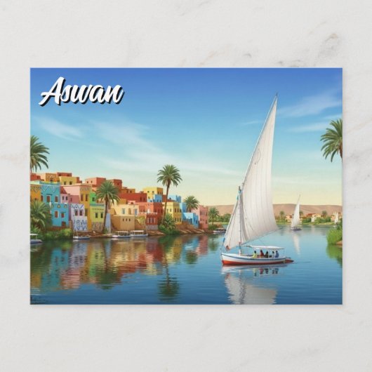エジプト アスワン ヌビア村 旅行 ポストカード (正面)