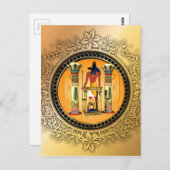 エジプト，アヌビス ポストカード (正面/裏面)