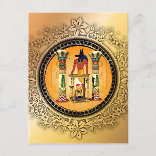 エジプト，アヌビス ポストカード (正面)