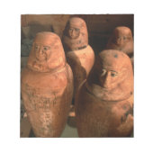 エジプト、アブで発見された第26代王朝カノーピーの瓶 ノートパッド (正面)