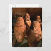 エジプト、アブで発見された第26代王朝カノーピーの瓶 ポストカード (正面/裏面)