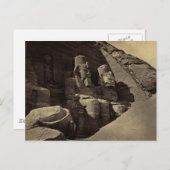 エジプト，アブサンブル，コロッサル姿 ポストカード (正面/裏面)