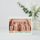 エジプト、アブシンベルテンプルイラストレーションはがき ポストカード (スタンド正面)