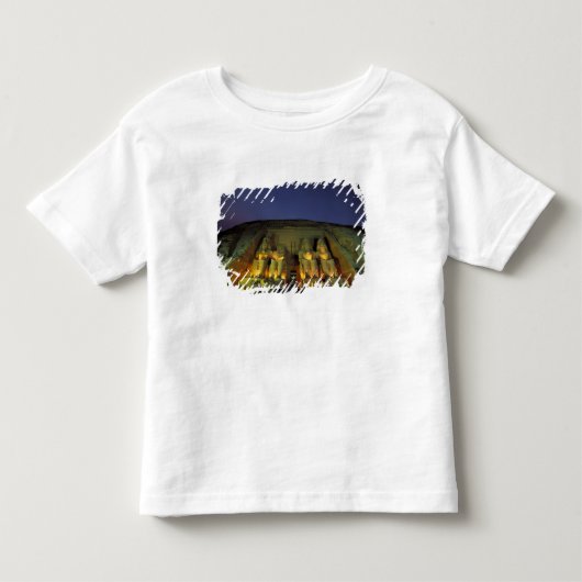 エジプト、アブ・シンベル、ラムセスの巨大な像 トドラーTシャツ (正面)