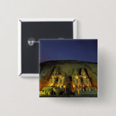 エジプト、アブ・シンベル、巨大な姿・オブ・ランセス 缶バッジ (正面&裏面)