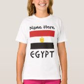 エジプト エジプト国旗 名前入りカスタマイズ Tシャツ (正面)