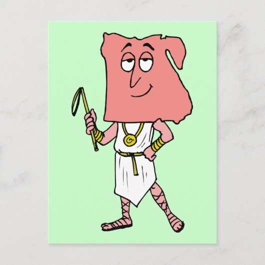 エジプト・エジプト・ヴィンテージ旅行記念品風刺画 ポストカード (正面)