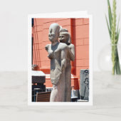 エジプト、カイロの美術館外の彫像 カード (正面)