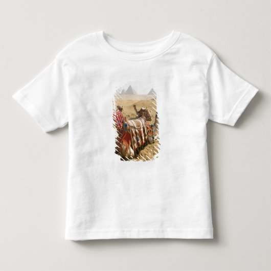エジプト、カイロ。ラクダの休息 トドラーTシャツ (正面)