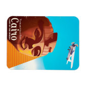 エジプト カイロ ヴィンテージ風 旅行ポスター マグネット (横)