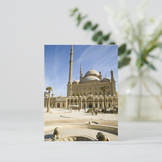 エジプト、カイロ。印象的なモハメッド・アリ・モスク ポストカード (スタンド正面)