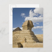 エジプト、ギザ。スフィンクス素晴らしは標高が高い ポストカード (正面/裏面)