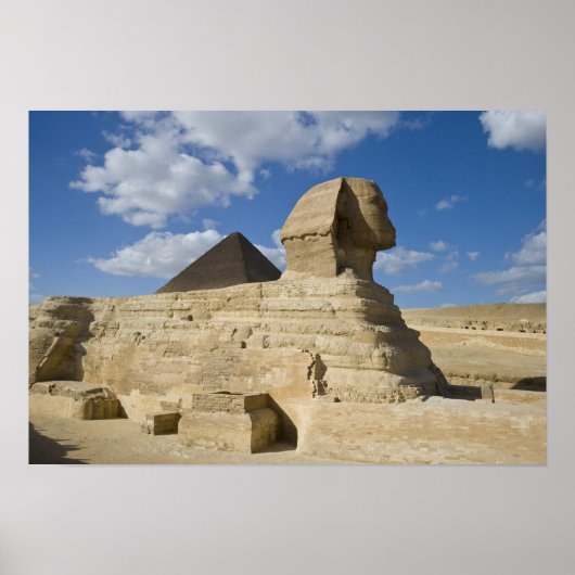 エジプト、ギザ。スフィンクス素晴らしは2より高い ポスター (正面)