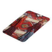 エジプト、ギザ。ピラミッドのラクダ毛布 マグネット (左側)