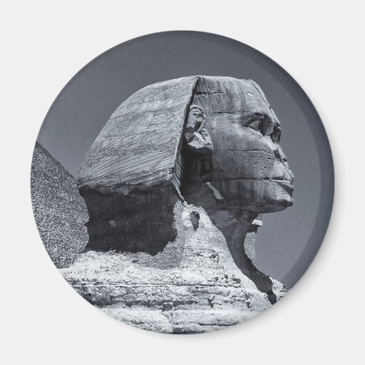 エジプト、スフィンクス、古代カイロ(磁石) マグネット (正面)