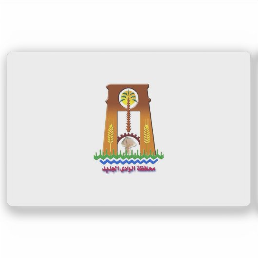 エジプト，ニューバレー州知事の国旗 シール (正面)