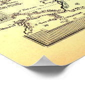 エジプト、ヌビア、アビシニアの地図ポスターのあるアラビア ポスター (角)