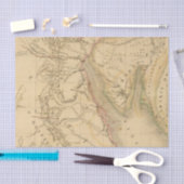 エジプト、パレスチナおよびアラビア地図 薄葉紙 (クラフト)