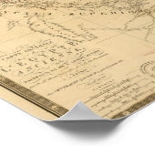 エジプト、パレスチナ、アラビアの地図 ポスター (角)