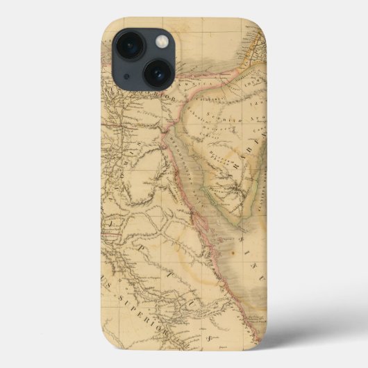 エジプト、パレスチナ、アラビアの地図 Case-Mate iPhoneケース (裏面)
