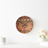 エジプト・ヒエログリフの壁掛け時計 ラウンド壁時計 (ホーム)