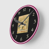 エジプト・ヒエログリフの壁掛け時計 ラウンド壁時計 (傾斜)