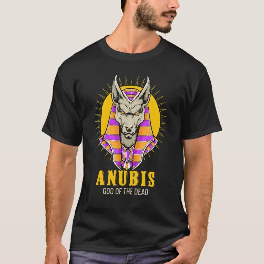 エジプト ピラミッド 古代 遺跡 死者の神 アヌビス 太陽神 お土産 Tシャツ (正面)