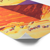 エジプト、ピ素晴らしラミッド、レトロヴィンテージ旅行ポスター ポスター (角)