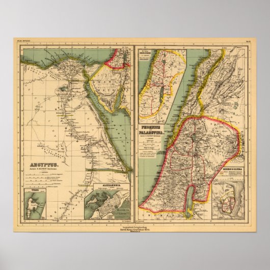 エジプト、フェニキア、パレスチナ ポスター (正面)