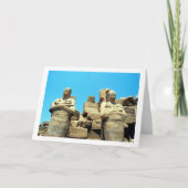 エジプト、ルクソールの古代の彫像 カード (正面)