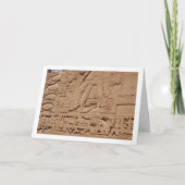 エジプト、ルクソール、古代エジプトの象形文字の壁 カード (正面)