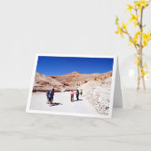 エジプト、ルクソー、王の谷の観光客 カード (黄色い花)