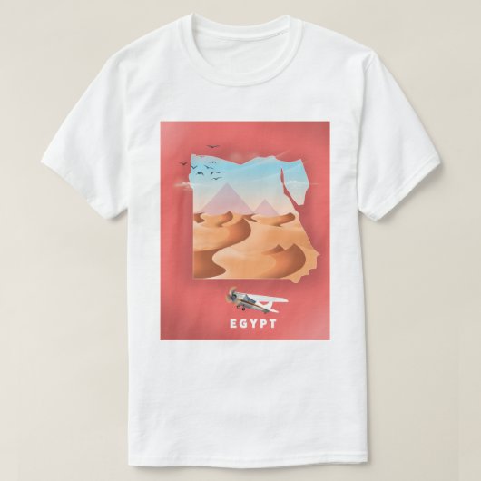 エジプト 旅行ポスター Tシャツ (デザイン正面)