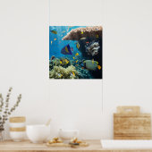 エジプト，紅海のサンゴと魚 ポスター (キッチン)