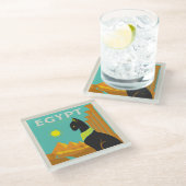 エジプト | 線条旗の地 ガラスコースター (アングル)