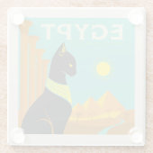 エジプト | 線条旗の地 ガラスコースター (裏面)