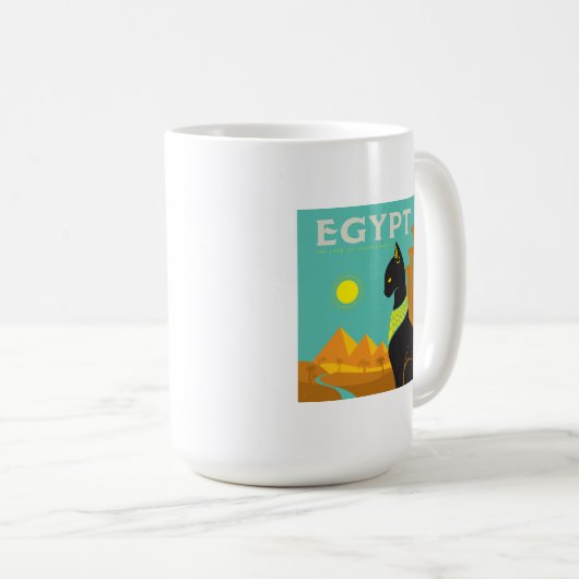 エジプト | 線条旗の地 コーヒーマグカップ (正面右)