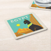 エジプト | 線条旗の地 スクエアペーパーコースター (アングル)