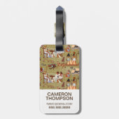 エジプト|記号パターン ラゲッジタグ (裏面縦)