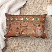 エジプト – 象形文字ランバーピロー ランバークッション (ブランケット)