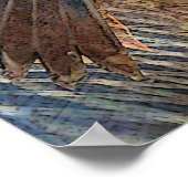 エジプト《鳥》ハヤブサプリント ポスター (角)