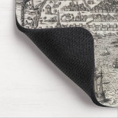 エジプト、c.1625 (版木、銅版、版画のアレキサンドリアの町の地図 マウスパッド (コーナー)
