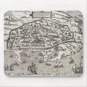 エジプト、c.1625 (版木、銅版、版画のアレキサンドリアの町の地図 マウスパッド