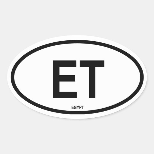 エジプト「ET」 楕円形シール (正面)