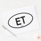 エジプト「ET」 楕円形シール (封筒)