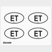 エジプト「ET」 楕円形シール (シート)