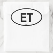 エジプト「ET」 楕円形シール (バッグ)