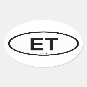 エジプト「ET」 楕円形シール